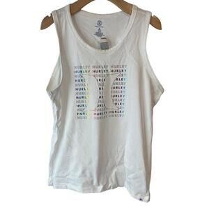 Hurley Tank Top Mens Medium White T Shirt